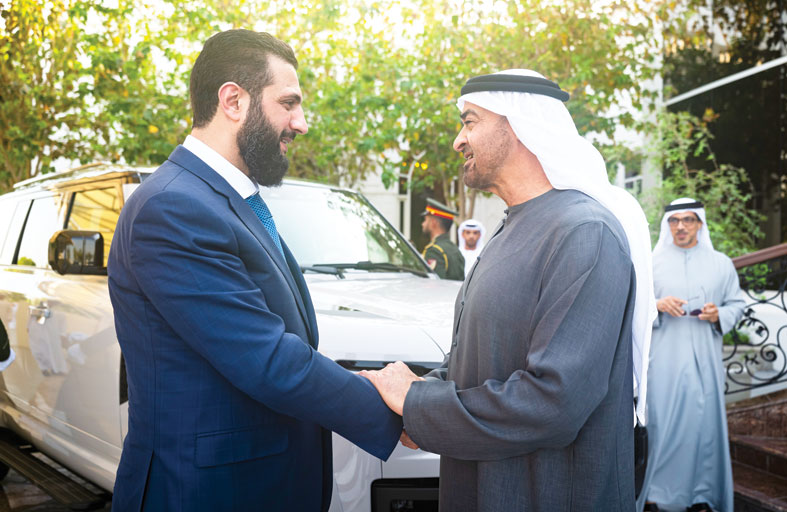 رئيس الدولة والرئيس السوري يؤكدان أهمية إرساء ركائز الأمن والاستقرار الإقليمي والدولي  