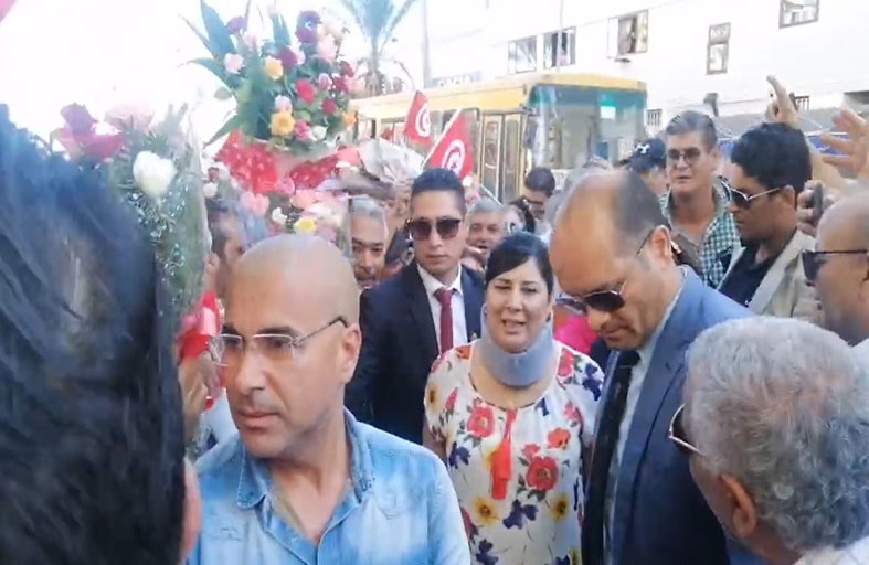 رئيسة الدستوري الحر عبير موسي تغادر المصحّة