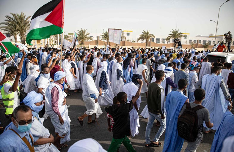 الآلاف يتظاهرون في نواكشوط دعما للفلسطينيين 