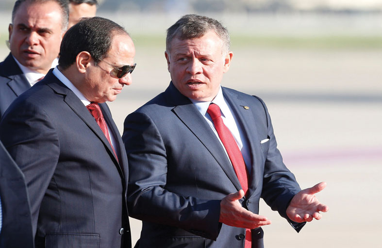 السيسي وملك الأردن: نرفض تصفية القضية وتهجير الفلسطينيين