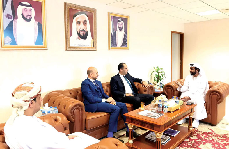 جامعة عجمان تبحث التعاون مع مؤسسة مسلم بن حم الخيرية 