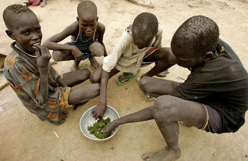 بعدما عز الطعام.. سودانيون يقتاتون على التراب وأوراق الشجر 