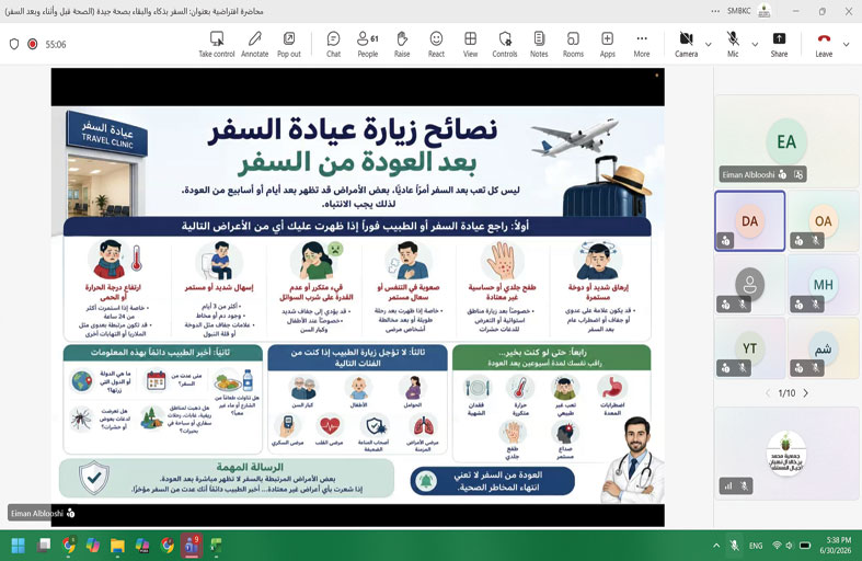 جمعية محمد بن خالد آل نهيان لأجيال المستقبل بالتعاون مع مستشفى برجيل تسلط الضوء على أهم الإرشادات الصحية للوقاية أثناء السفر