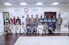 شرطة أبوظبي تستقبل وفد الهلال الأحمر الإماراتي ضمن فعاليات فخورين بالإمارات
