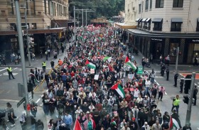 احتجاجات حاشدة في أستراليا لدعم الفلسطينيين